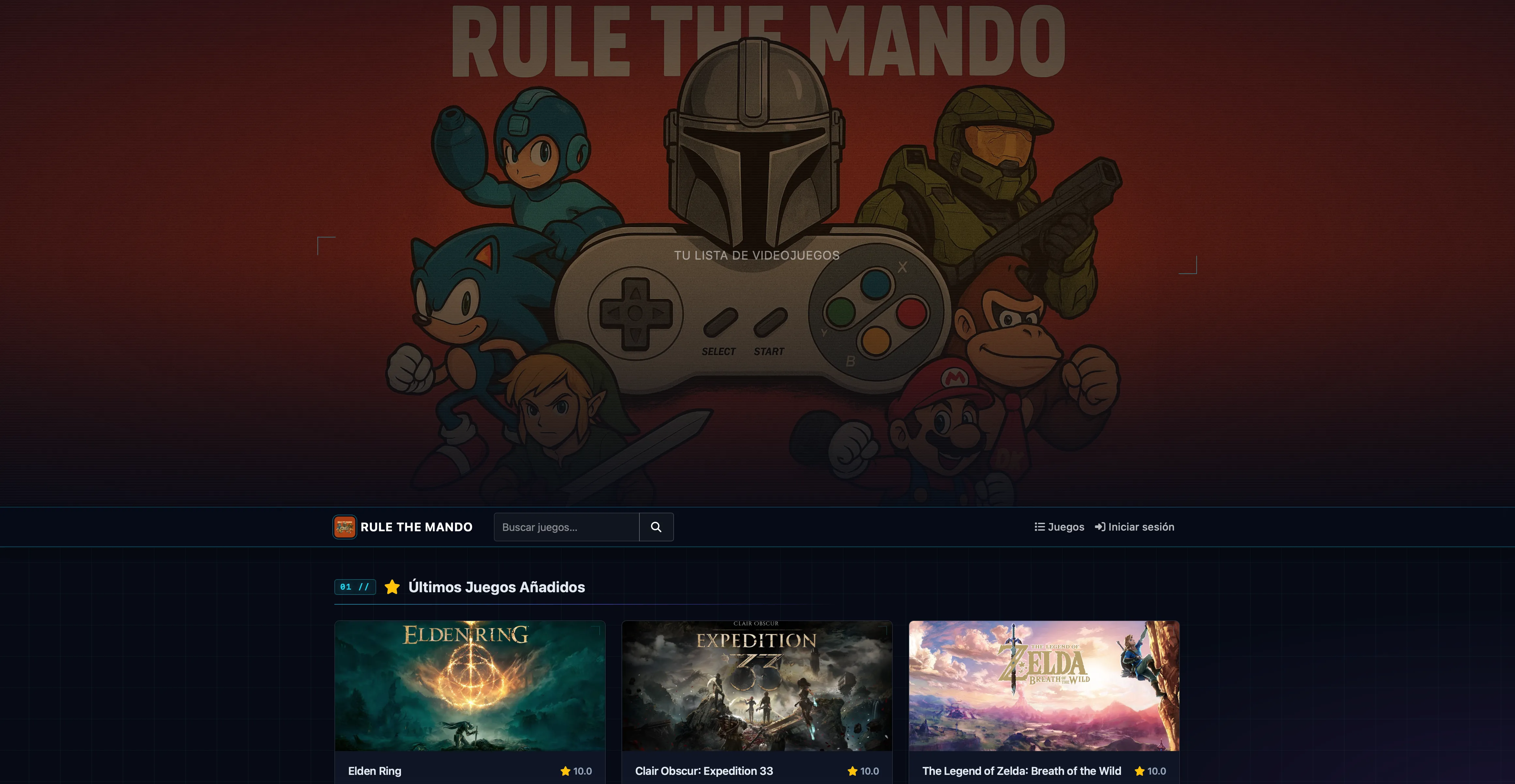 Rule The Mando — browsing the game catalog