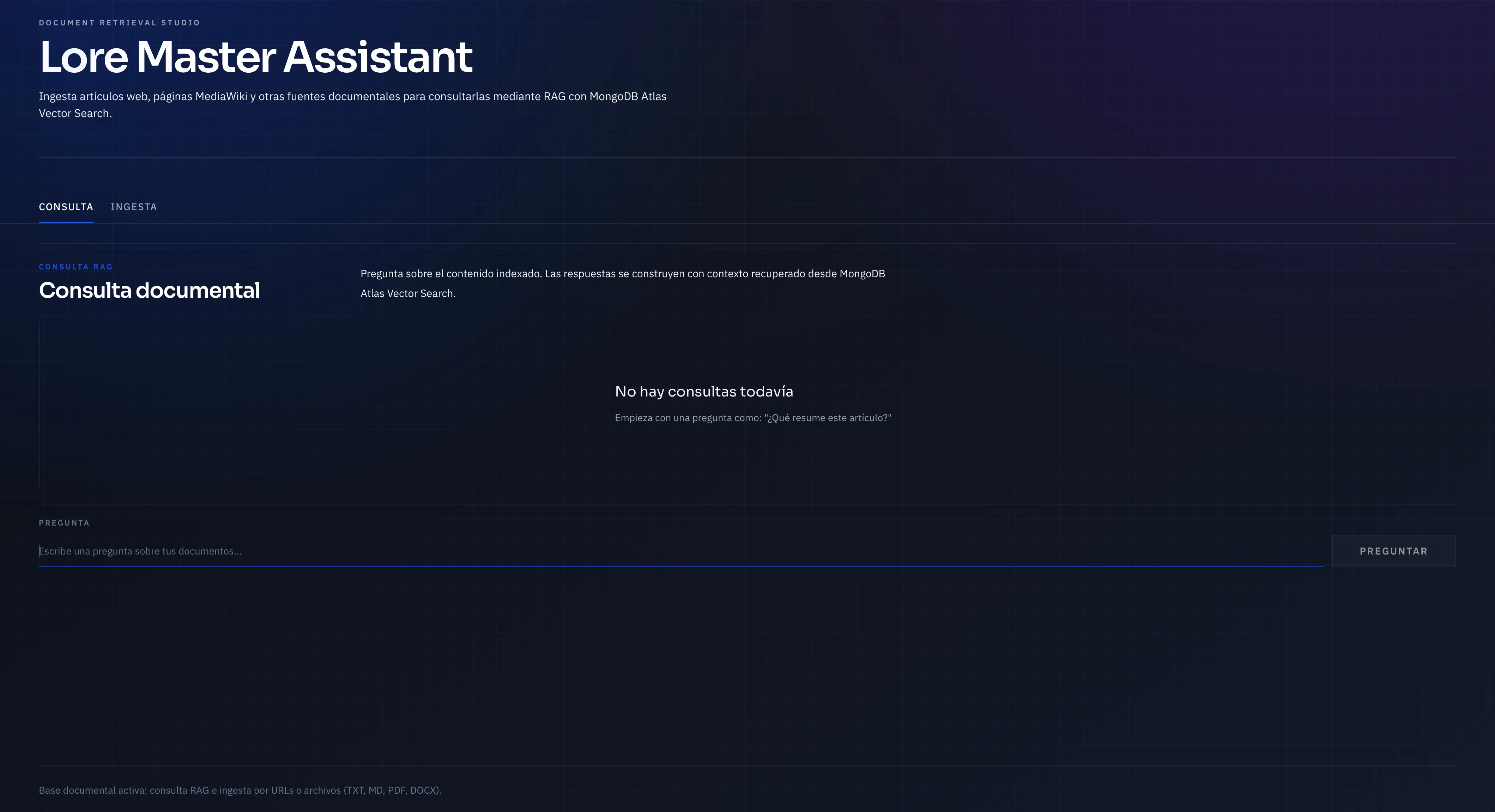 Lore Master Assistant — concept overview